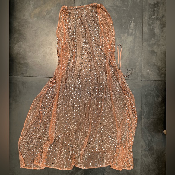 Maxi vest, beaded on sheer tule fabric, size small - Picture 6 of 6